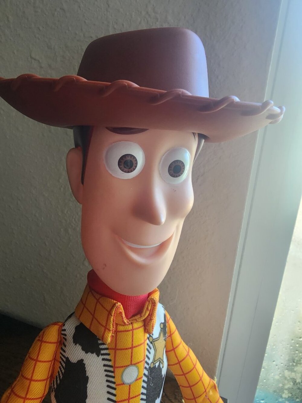 Disney Pixar Toy Story 4 Woody 16" Thinkway Talking Pull String Figure 2019 Hat - Picture 2 of 5